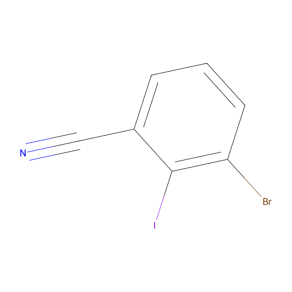 3-Bromo-2-iodobenzonitrile molecular structure, CAS 450412-21-2
