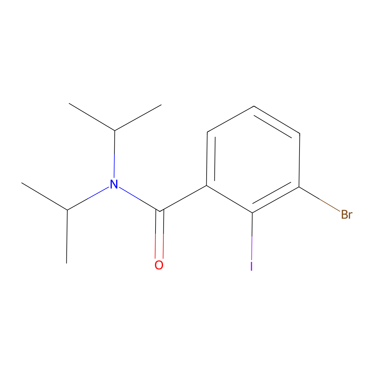 3-bromo-2-iodo-N,N-diisopropylbenzamide molecular structure, CAS 450412-23-4