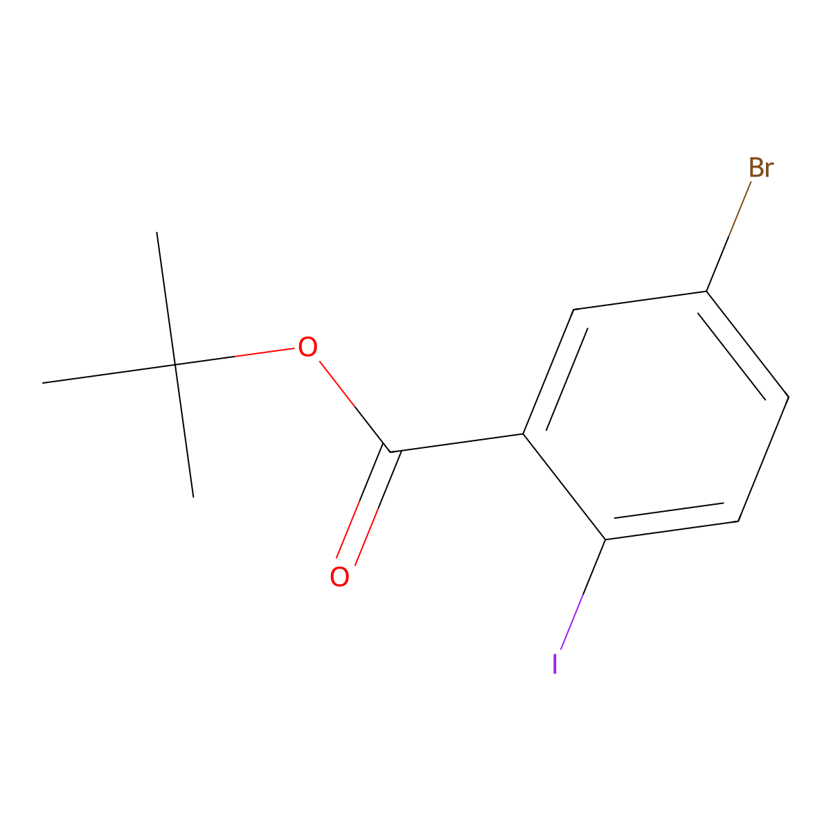 5-Bromo-2-iodobenzoic acid tert-butyl ester molecular structure, CAS 450412-25-6