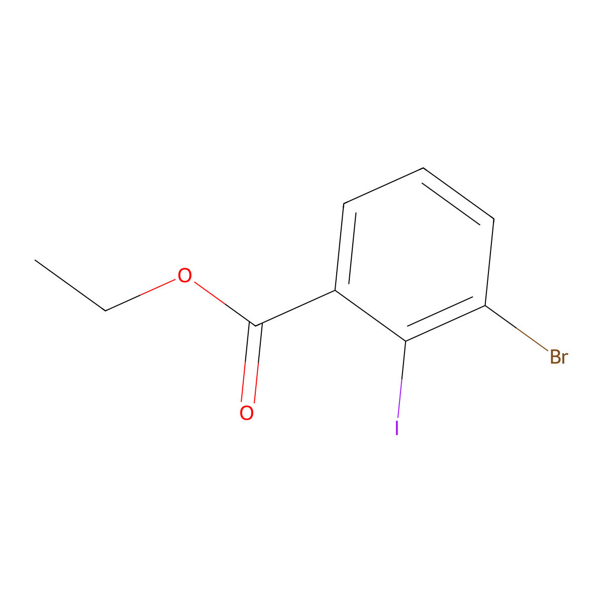 Ethyl 3-bromo-2-iodobenzoate molecular structure, CAS 450412-26-7
