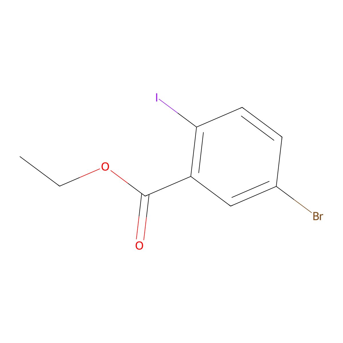 Ethyl 5-Bromo-2-iodobenzoate molecular structure, CAS 450412-27-8