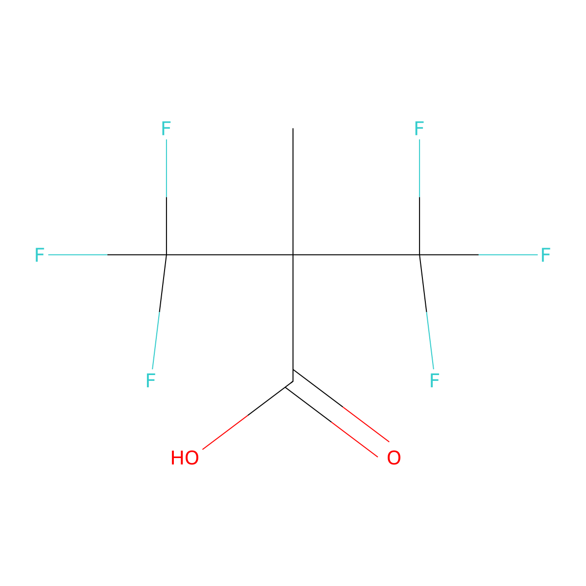 3,3,3-Trifluoro-2-methyl-2-(trifluoromethyl)propanoic acid molecular structure, CAS 45048-36-0