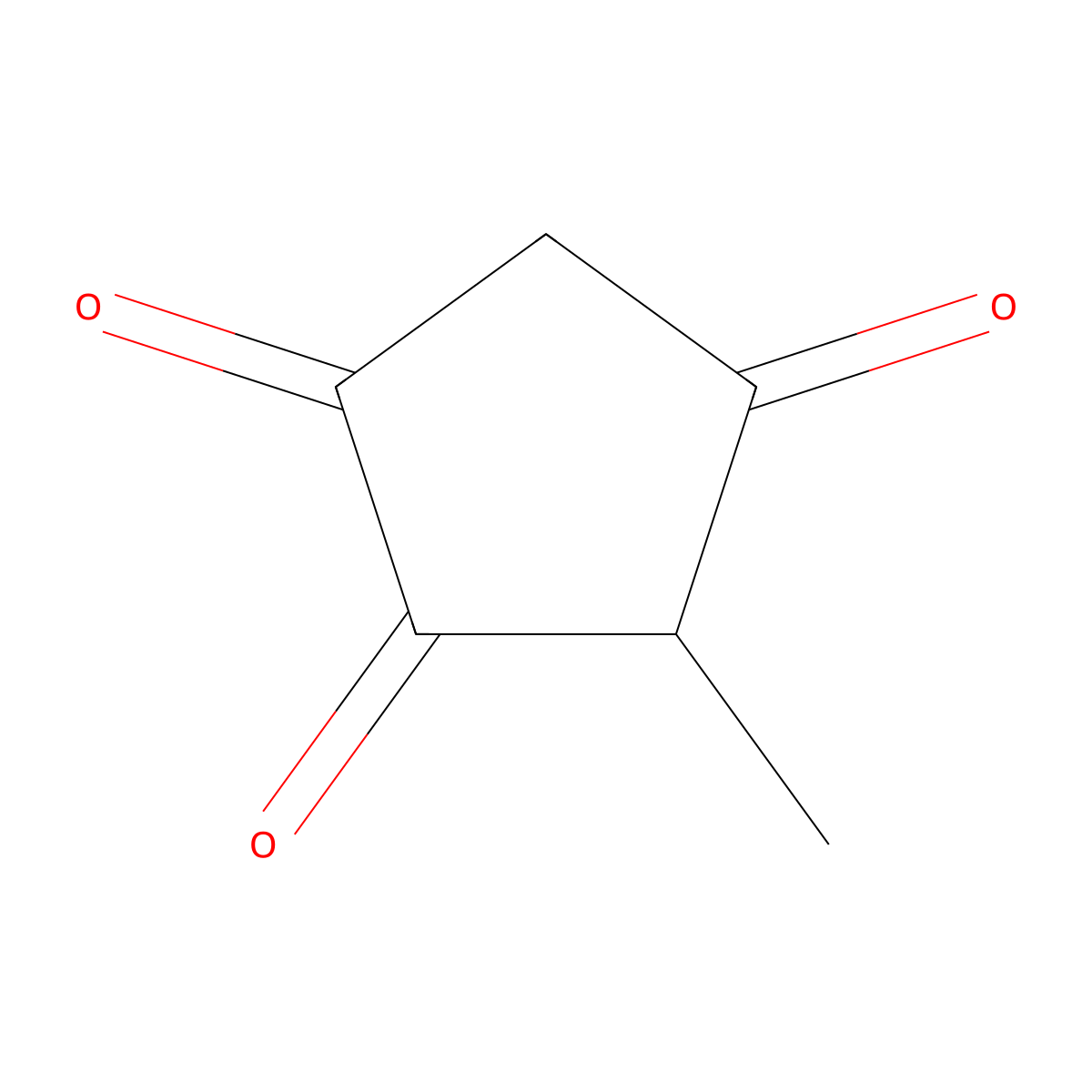 3-Methyl-1,2,4-cyclopentanetrione molecular structure, CAS 4505-54-8