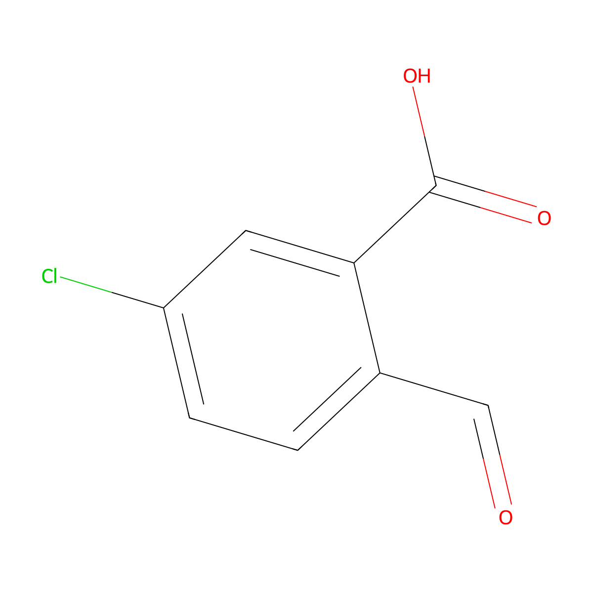 5-Chloro-2-formylbenzoic acid molecular structure, CAS 4506-45-0