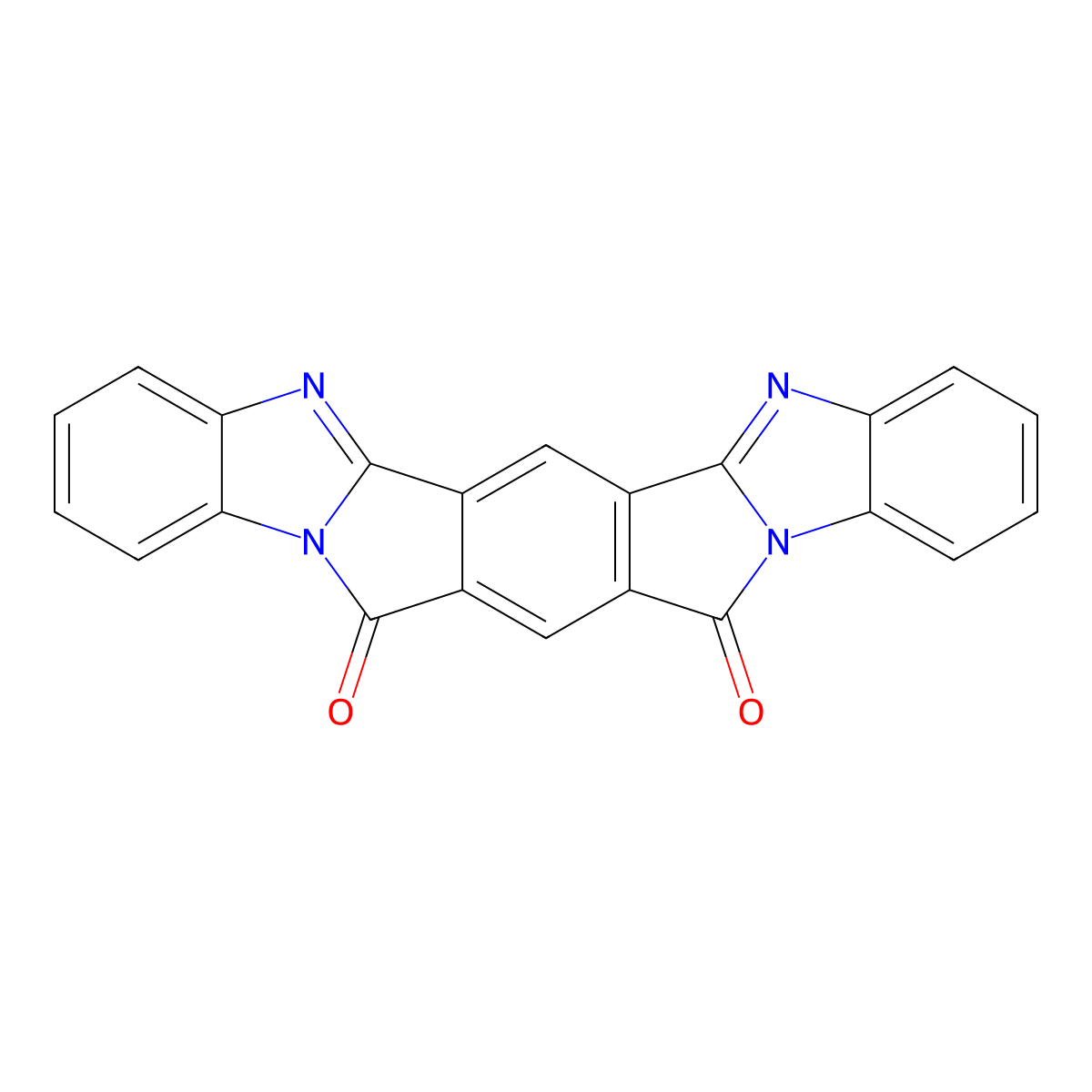 13H,15H-Bisbenzimidazo[1,2-a:1',2'-a']benzo[1,2-c:5,4-c']dipyrrole-13,15-dione molecular structure, CAS 4506-63-2