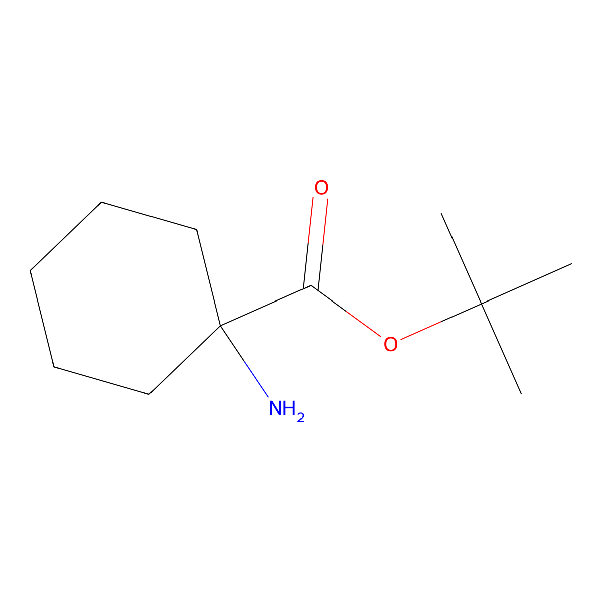 Tert-butyl 1-aminocyclohexane-1-carboxylate molecular structure, CAS 4507-58-8