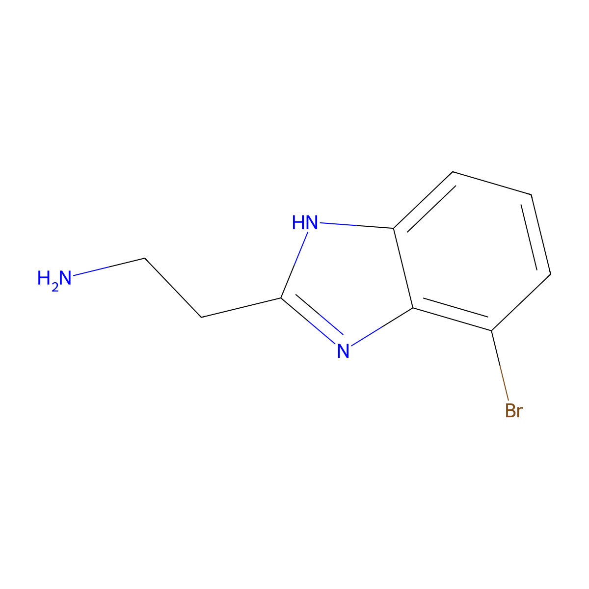 2-(4-bromo-1H-1,3-benzodiazol-2-yl)ethan-1-amine molecular structure, CAS 4507-68-0