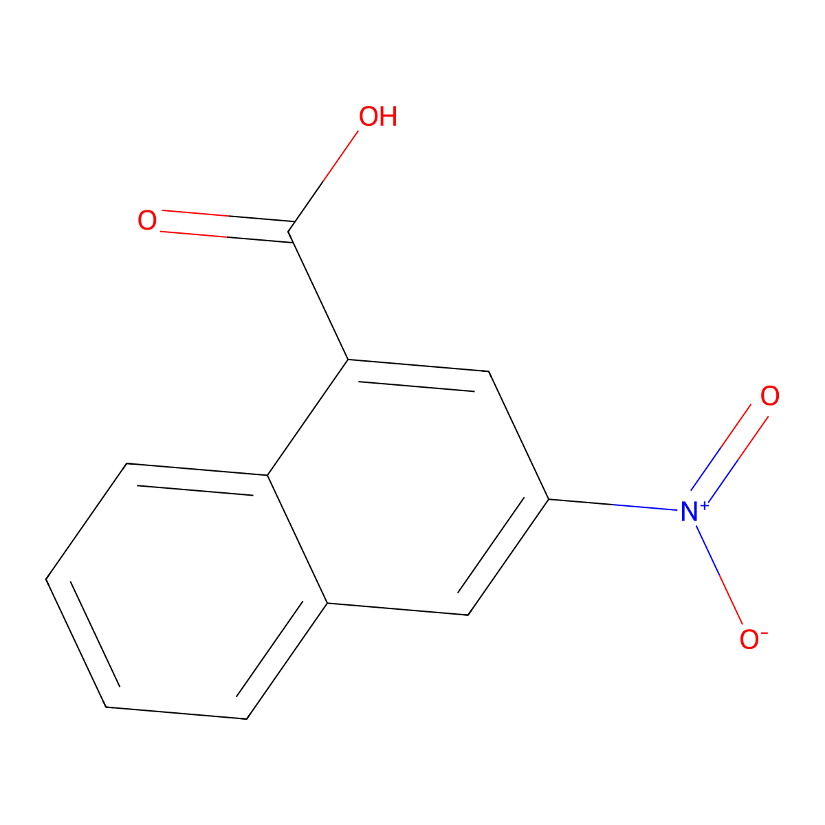 3-Nitro-1-naphthoic acid molecular structure, CAS 4507-84-0