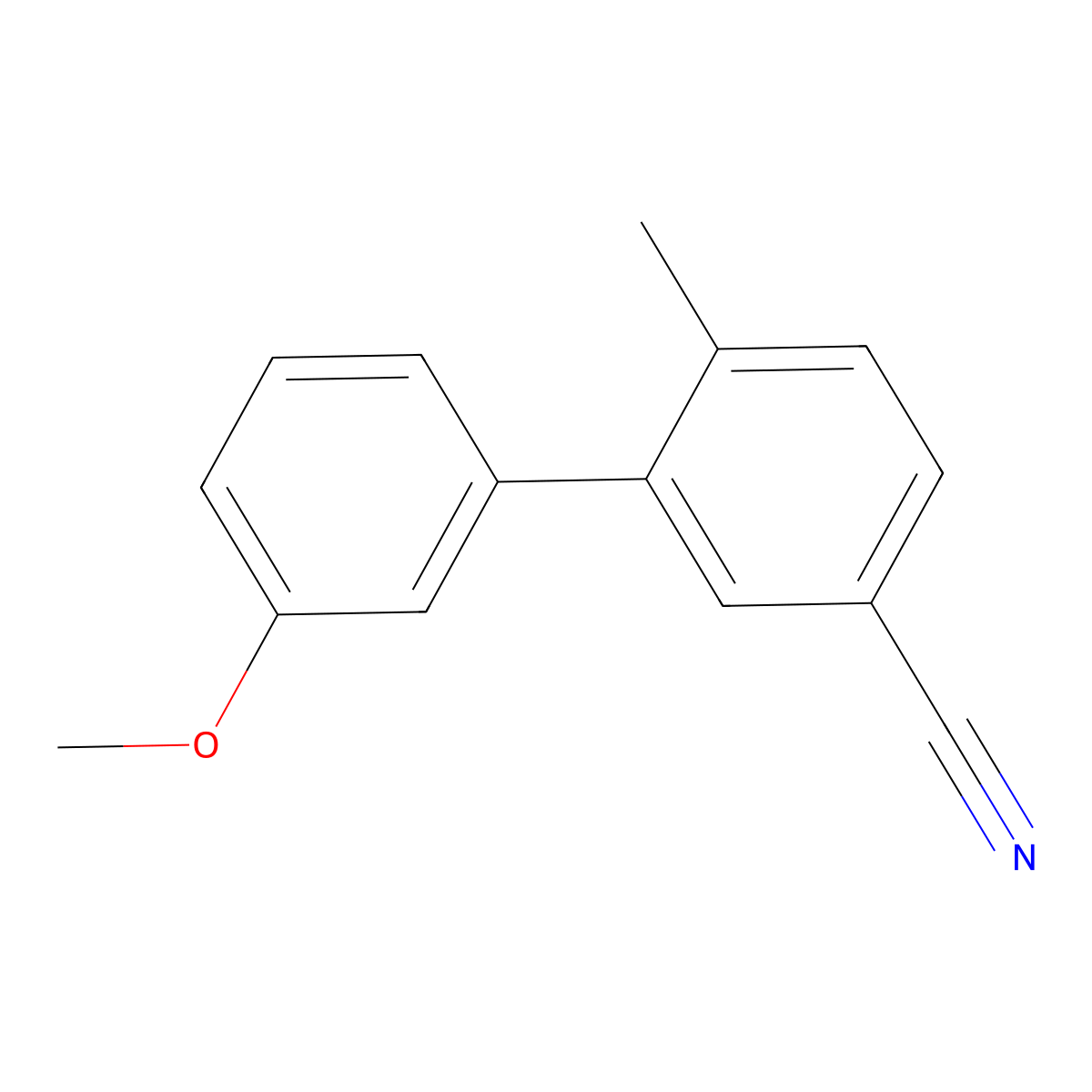 3'-Methoxy-6-methyl(1,1'-biphenyl)-3-carbonitrile molecular structure, CAS 450839-53-9