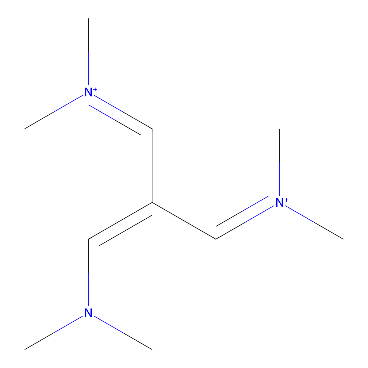 2-[(Dimethylamino)methylene]-N1,N1,N3,N3-tetramethyl-1,3-propanediaminium molecular structure, CAS 45084-94-4
