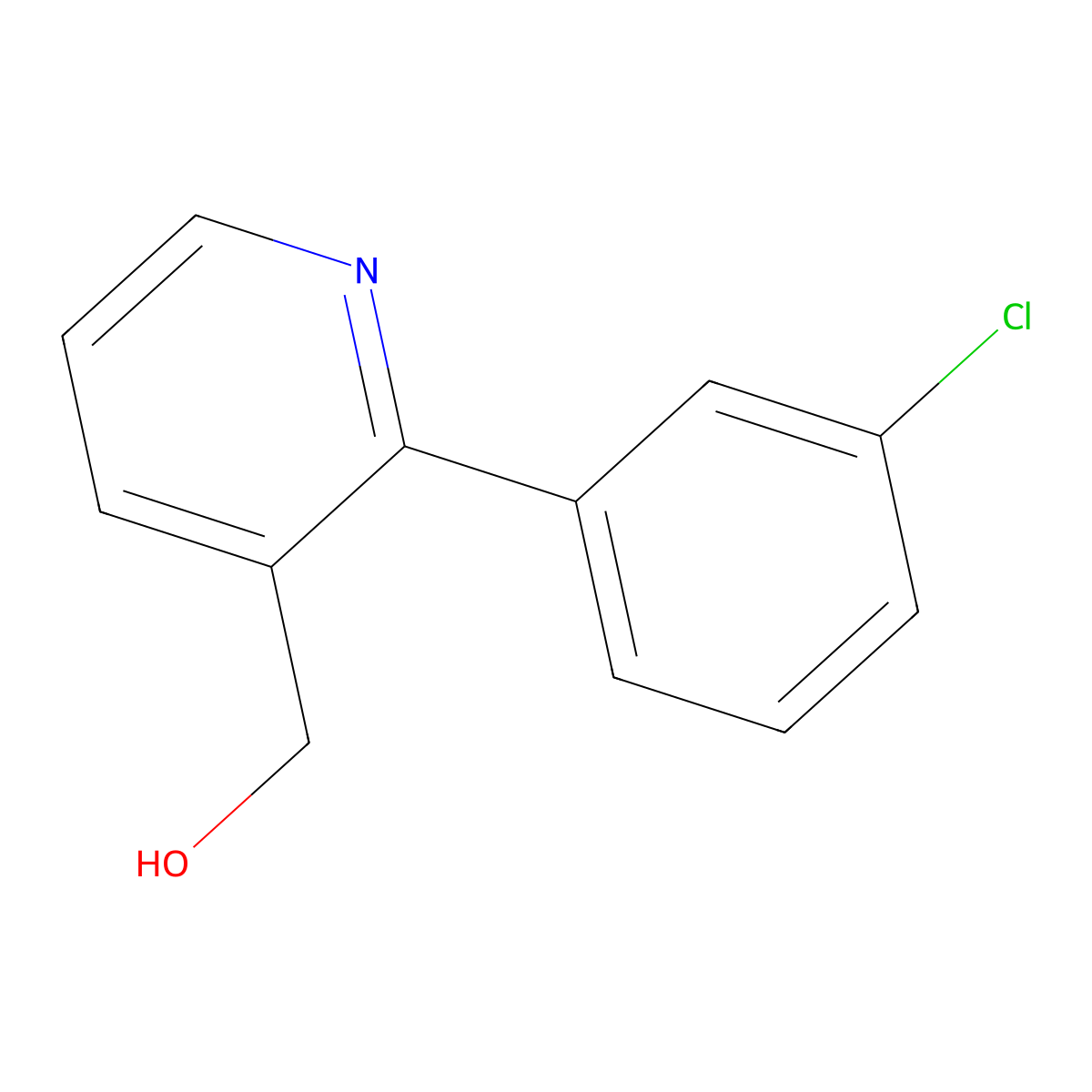 [2-(3-Chlorophenyl)pyridin-3-yl]methanol molecular structure, CAS 450840-05-8