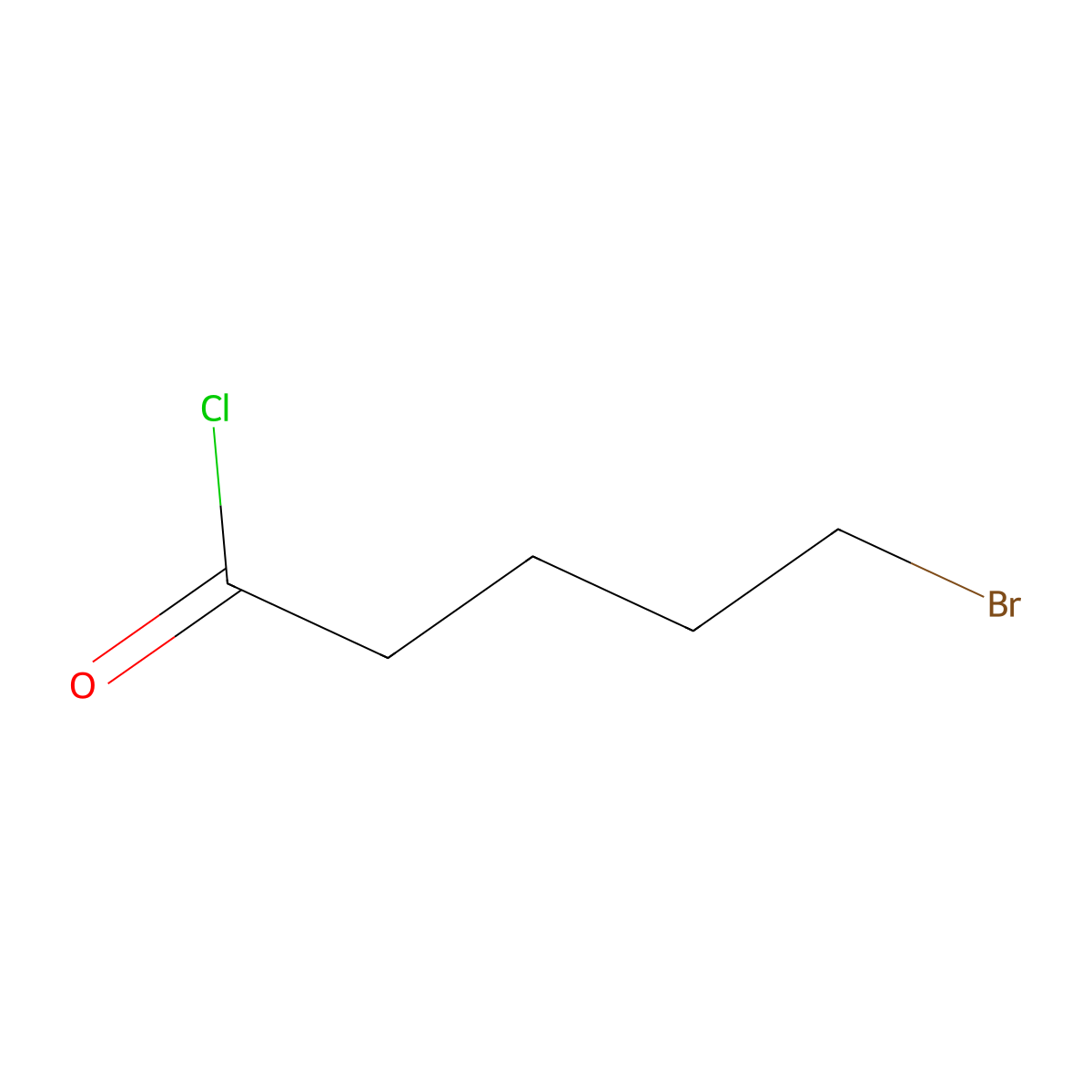 5-Bromovaleryl chloride molecular structure, CAS 4509-90-4