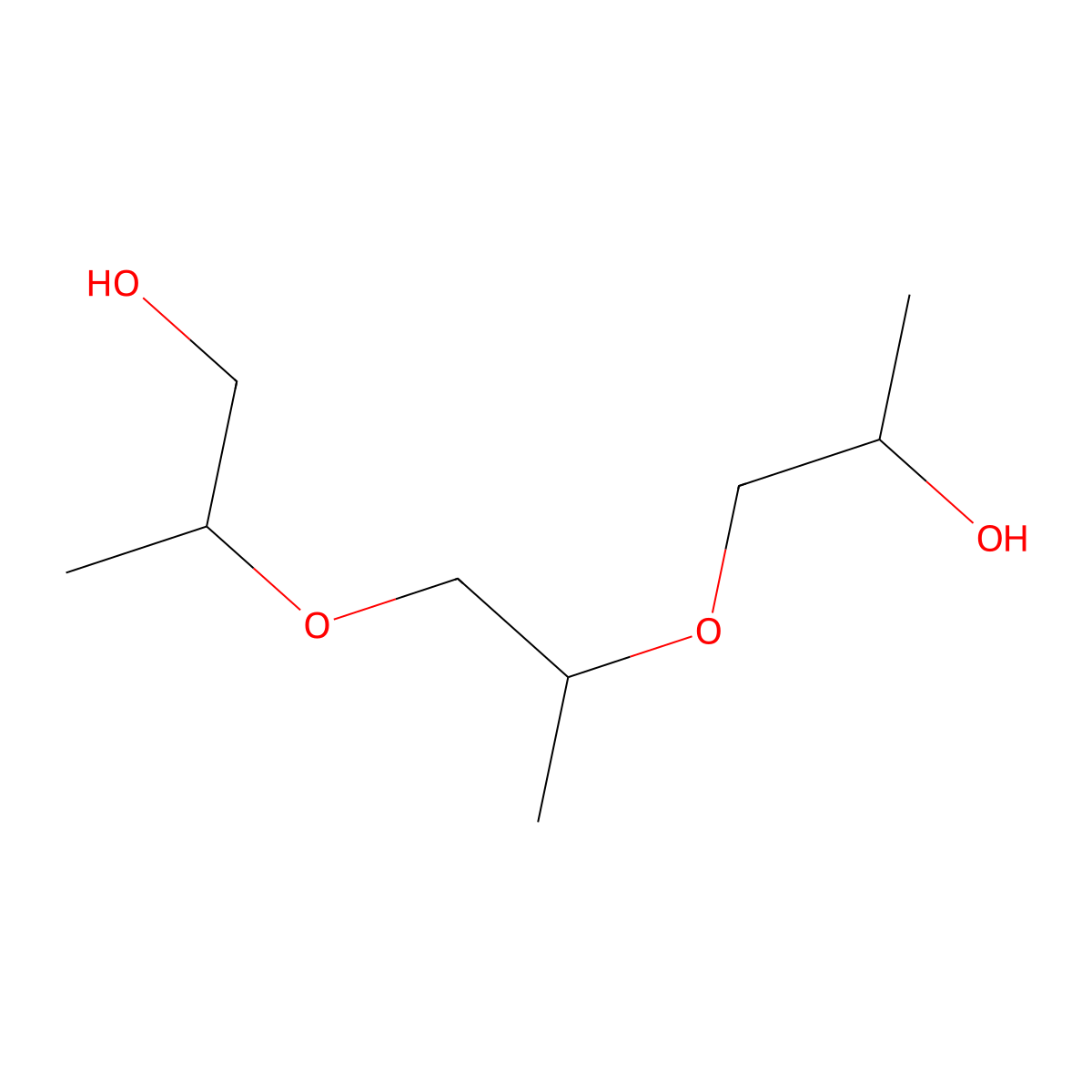 2-(2-(2-Hydroxypropoxy)propoxy)-1-propanol molecular structure, CAS 45096-22-8