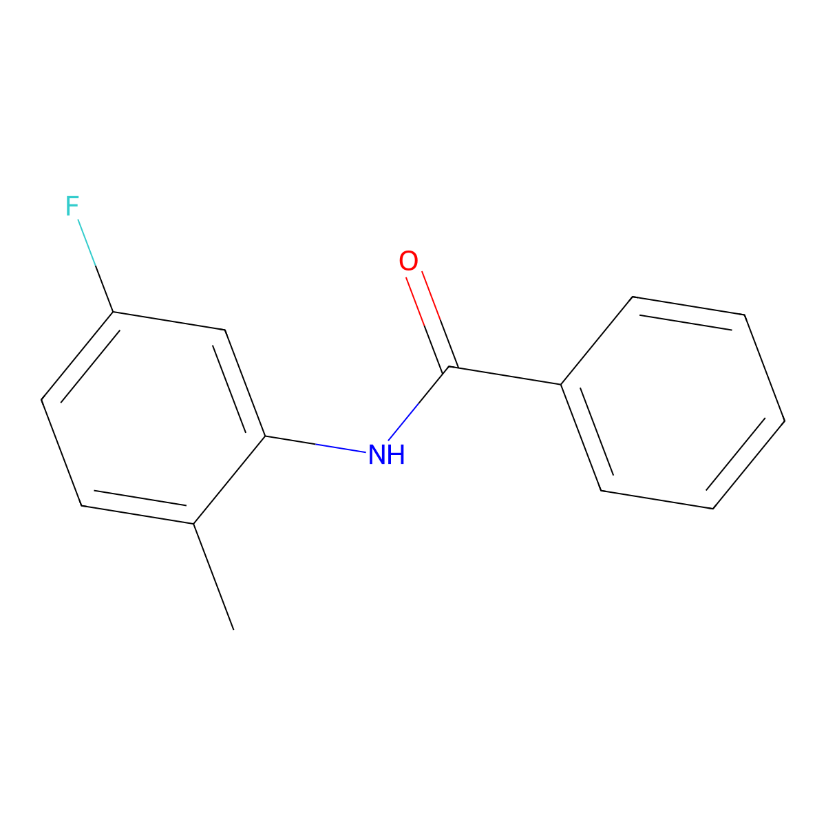 N-(5-fluoro-2-methylphenyl)benzamide molecular structure, CAS 451-00-3