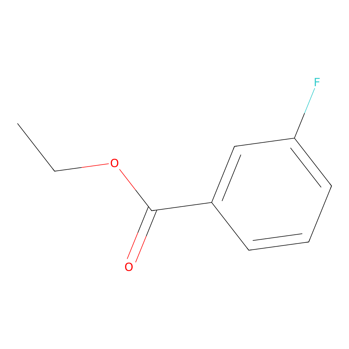 Benzoic acid, 3-fluoro-, ethyl ester molecular structure, CAS 451-02-5