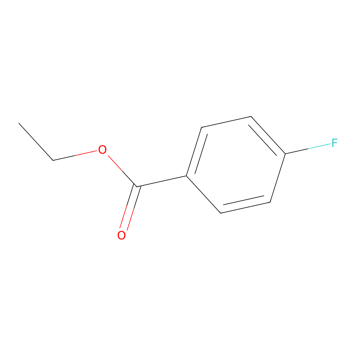 Benzoic acid, 4-fluoro-, ethyl ester molecular structure, CAS 451-46-7