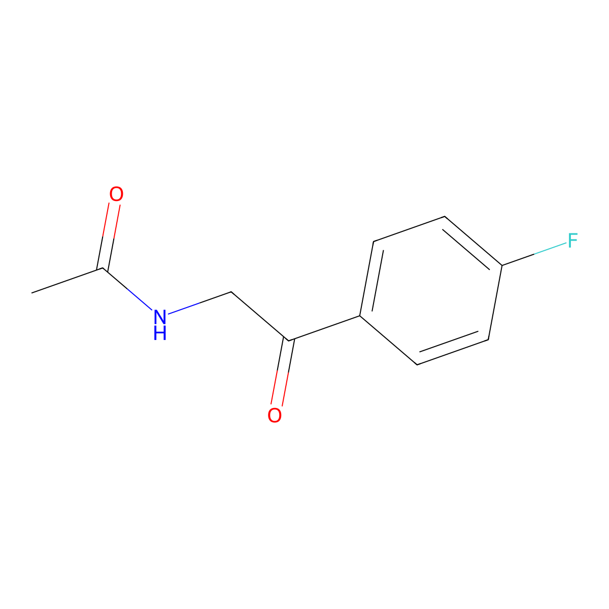 N-(2-(4-fluorophenyl)-2-oxoethyl)acetamide molecular structure, CAS 451-50-3