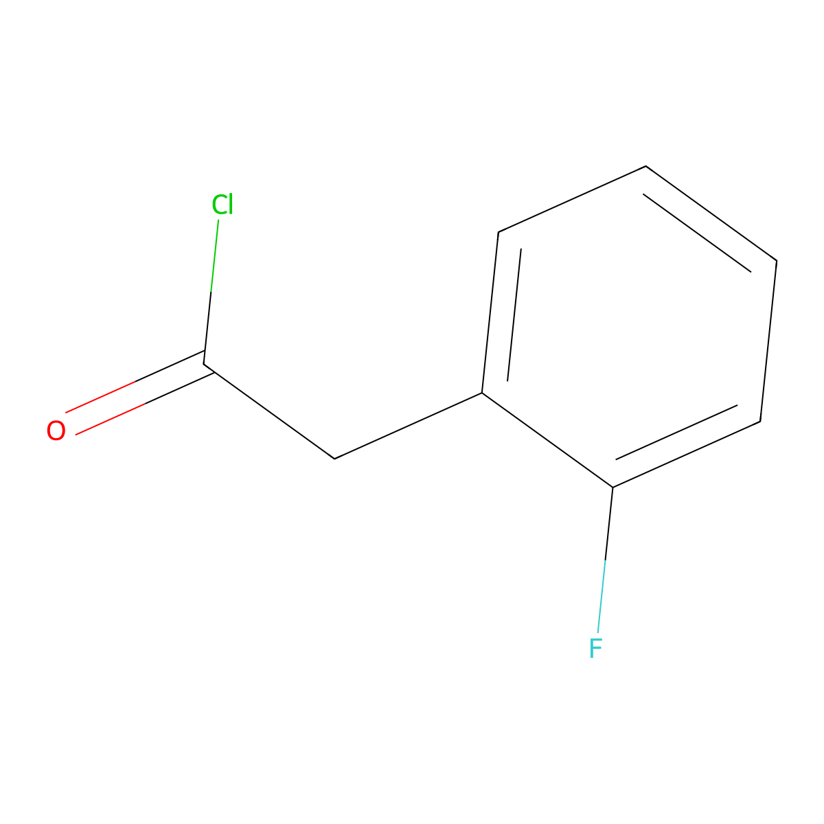 2-(2-Fluorophenyl)acetyl chloride molecular structure, CAS 451-81-0