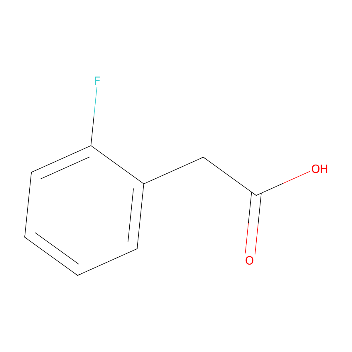 Benzeneacetic acid, 2-fluoro- molecular structure, CAS 451-82-1