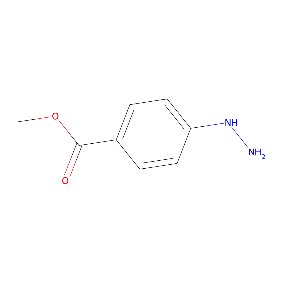 Methyl 4-hydrazinylbenzoate molecular structure, CAS 4510-12-7
