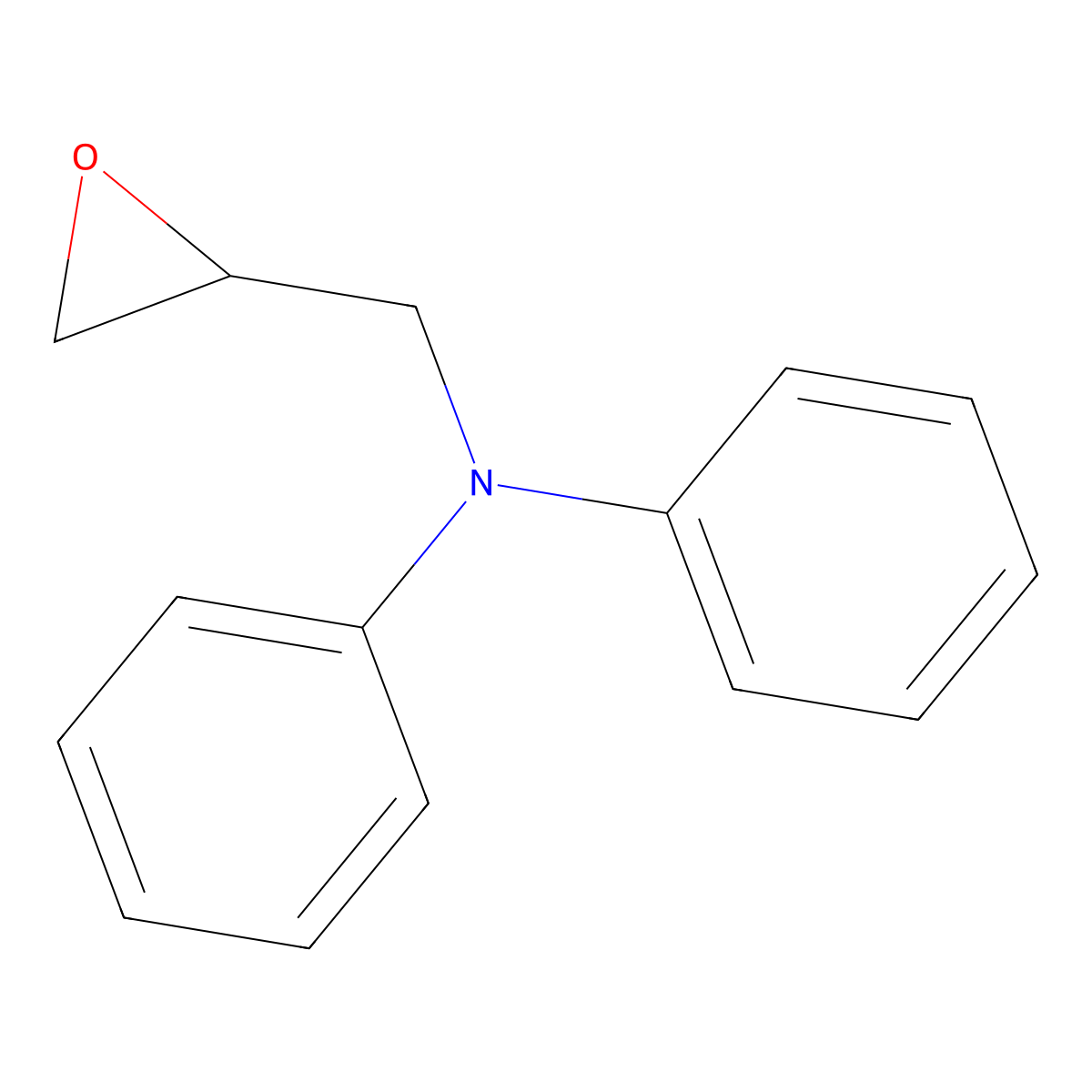 N-(oxiran-2-ylmethyl)-N-phenylaniline molecular structure, CAS 4510-27-4