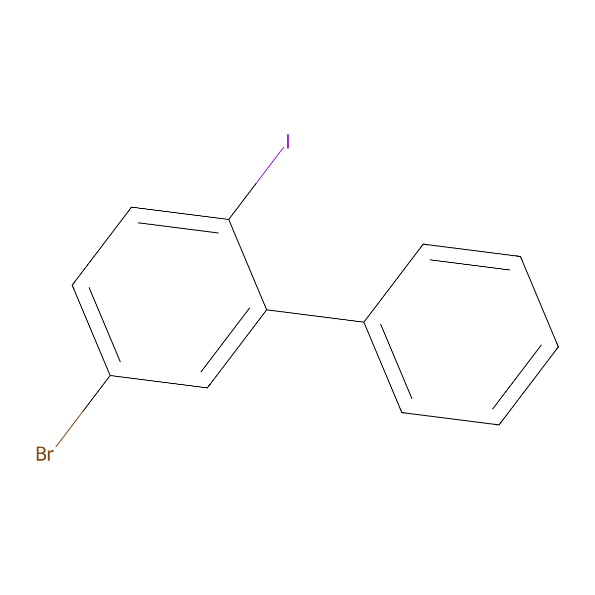 5-Bromo-2-iodo-1,1'-biphenyl molecular structure, CAS 4510-78-5
