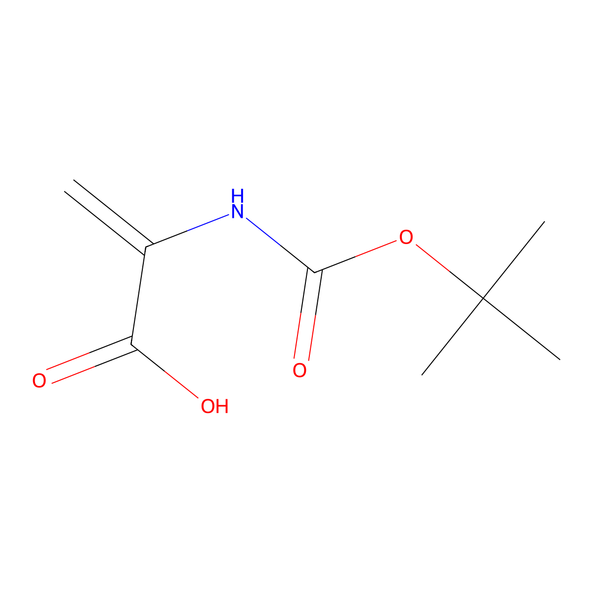2-(Boc-amino)-2-propenoic acid molecular structure, CAS 45101-25-5