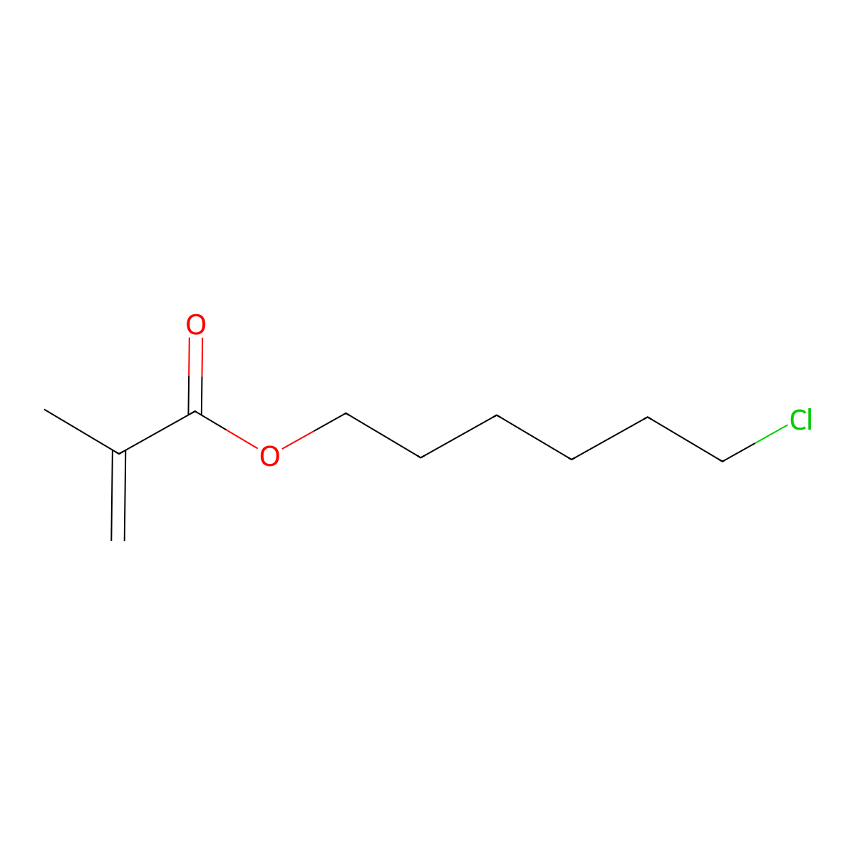 6-Chlorohexyl 2-methylprop-2-enoate molecular structure, CAS 45101-66-4
