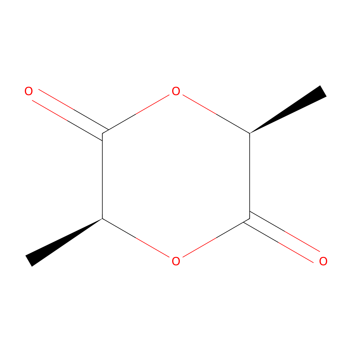 Lactide, L- molecular structure, CAS 4511-42-6