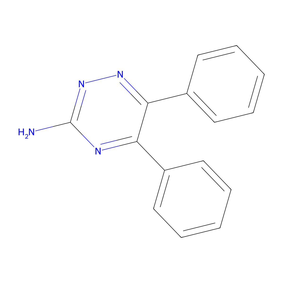 5,6-Diphenyl-1,2,4-triazin-3-amine molecular structure, CAS 4511-99-3