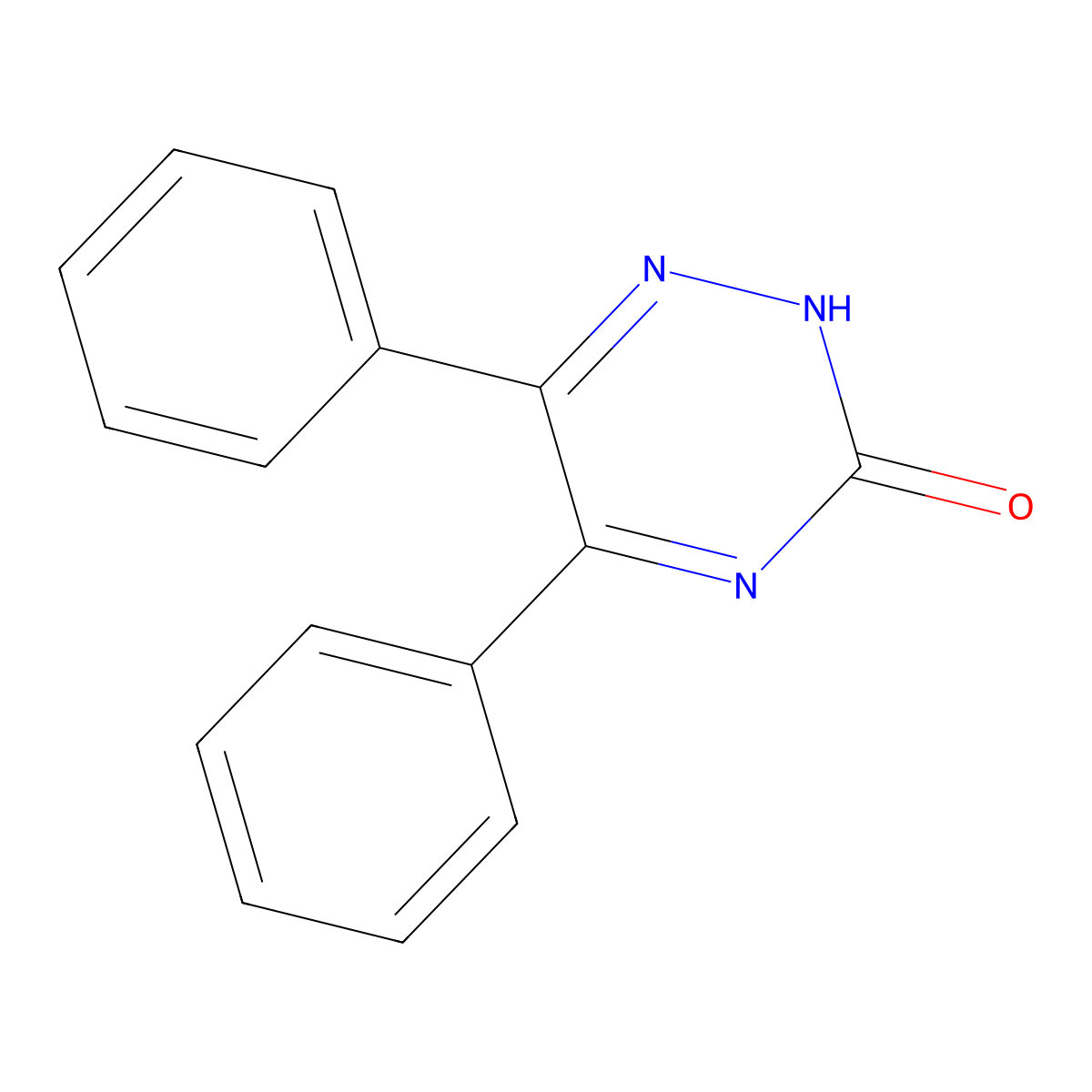 5,6-diphenyl-1,2,4-triazin-3(2H)-one molecular structure, CAS 4512-00-9