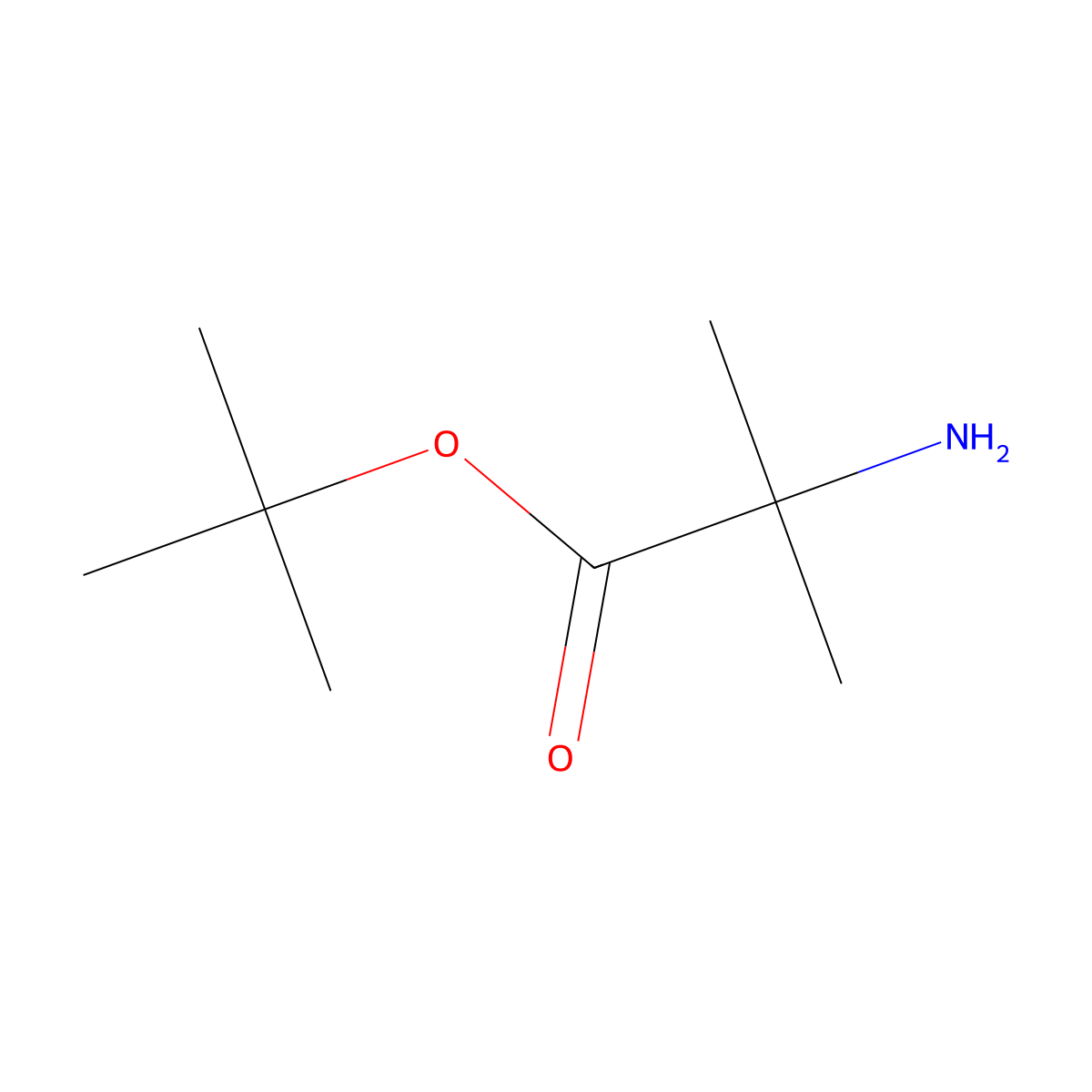 tert-Butyl 2-methylalaninate molecular structure, CAS 4512-32-7