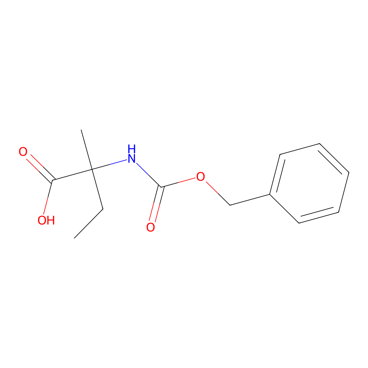 N-Cbz-DL-isovaline molecular structure, CAS 4512-49-6