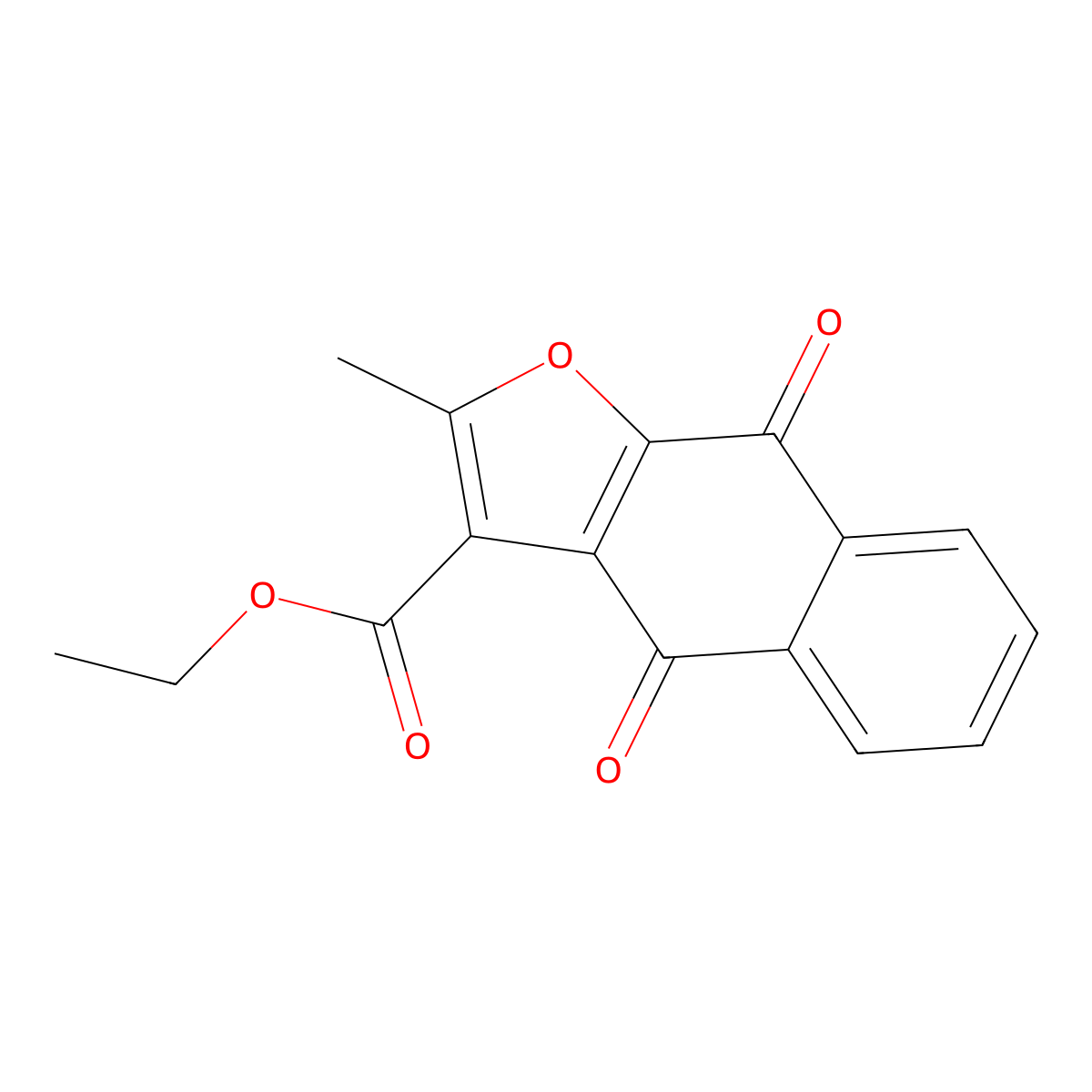 Ethyl 2-methyl-4,9-dioxo-4,9-dihydronaphtho[2,3-b]furan-3-carboxylate molecular structure, CAS 4512-55-4