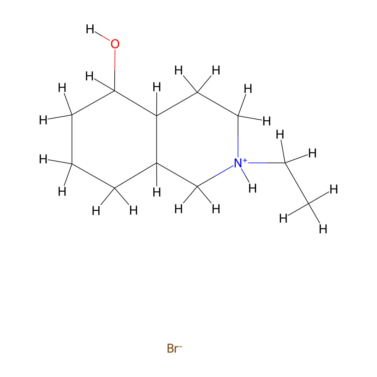2-Ethyldecahydroisoquinolin-5-ol--hydrogen bromide (1/1) molecular structure, CAS 4512-85-0