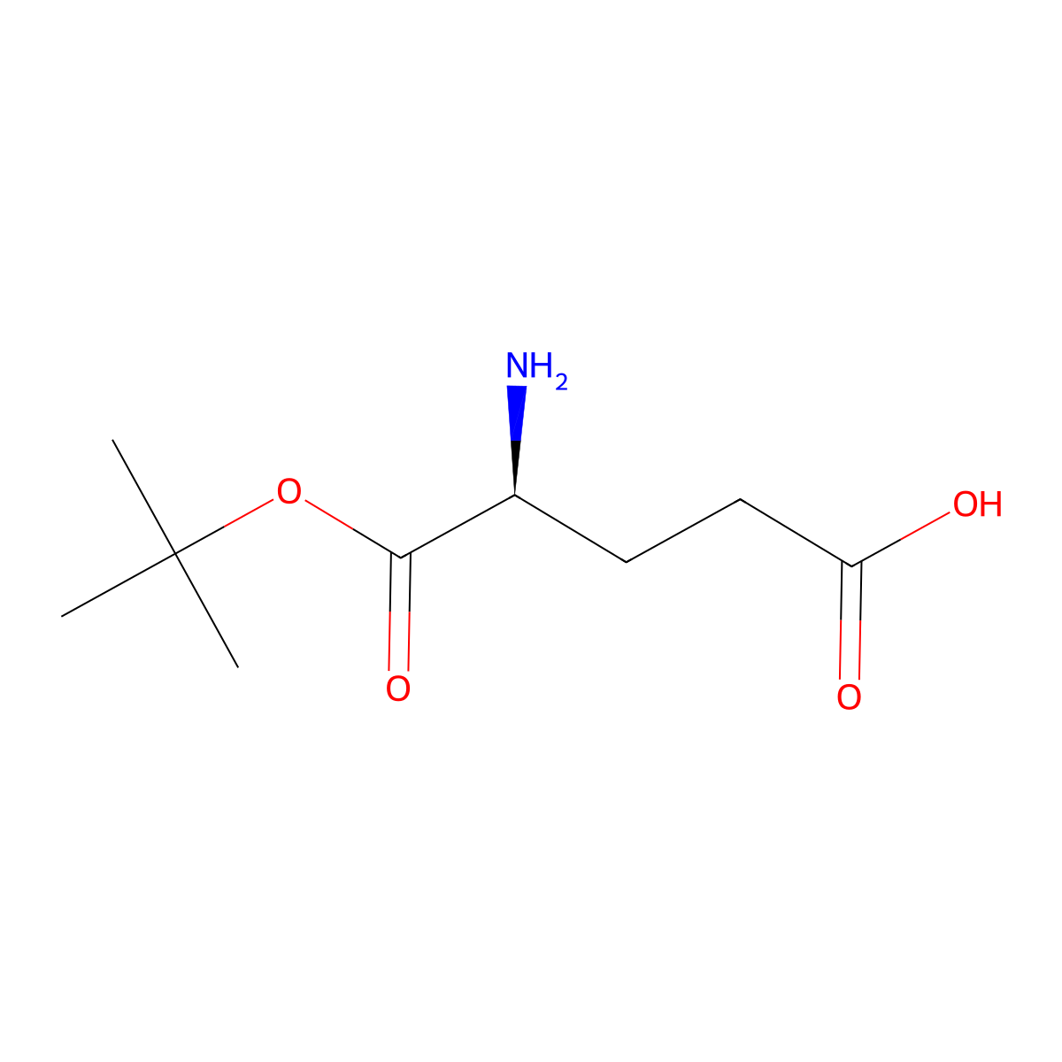 1-(1,1-Dimethylethyl) hydrogen L-glutamate molecular structure, CAS 45120-30-7