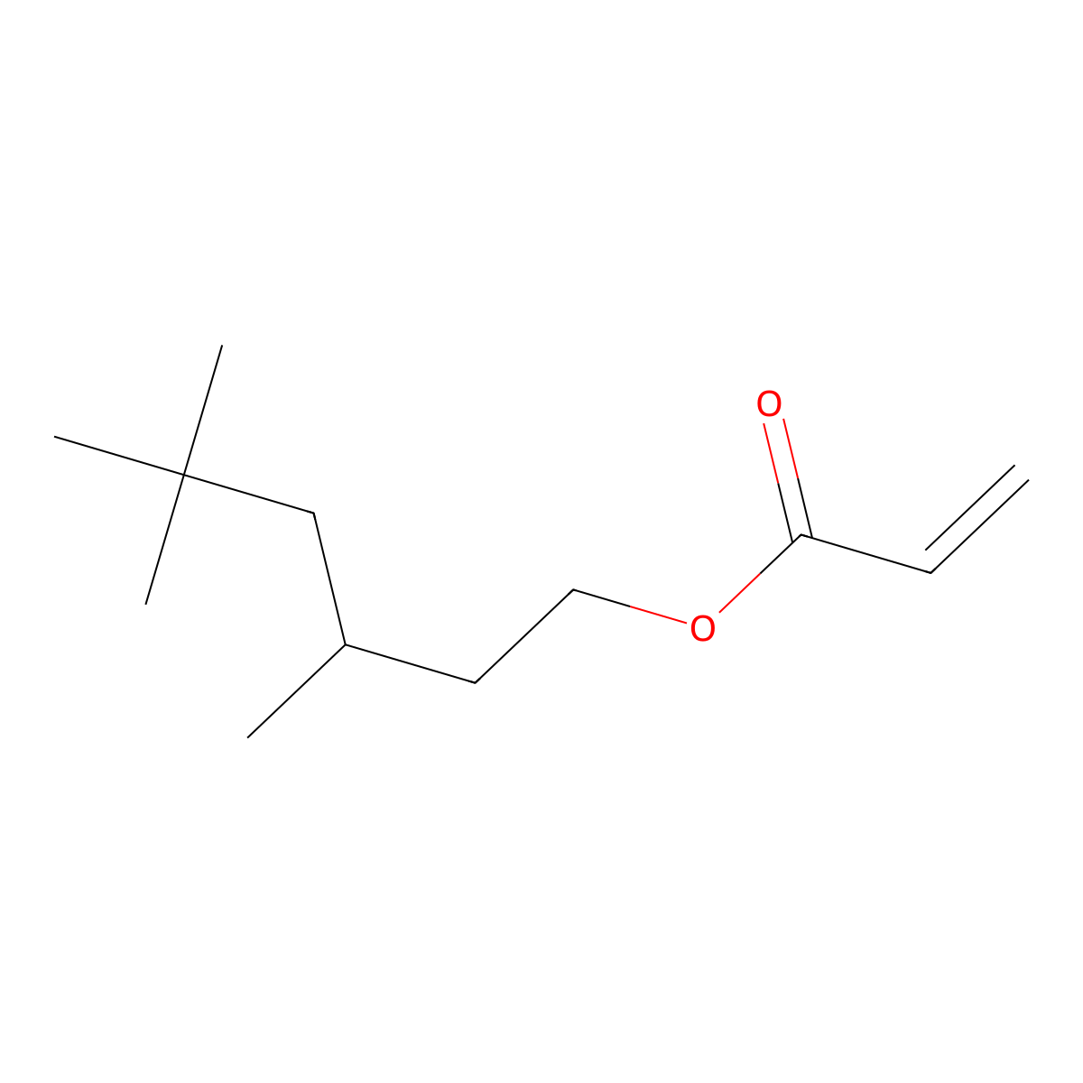 3,5,5-Trimethylhexyl acrylate molecular structure, CAS 45125-03-9