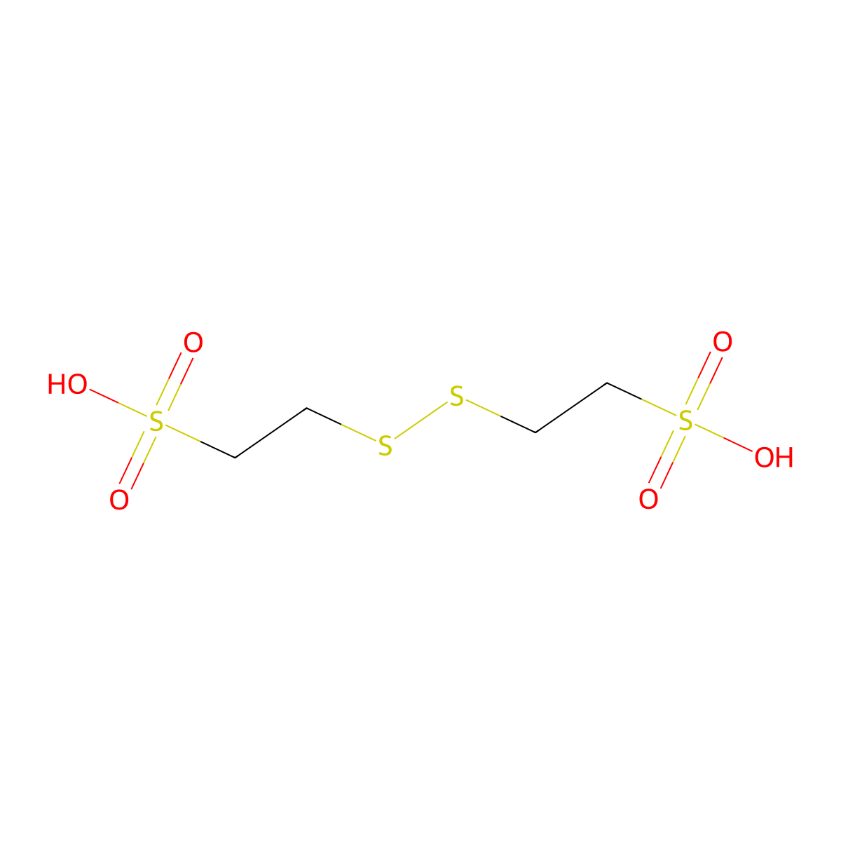 2,2'-Dithiodiethanesulfonic acid molecular structure, CAS 45127-11-5