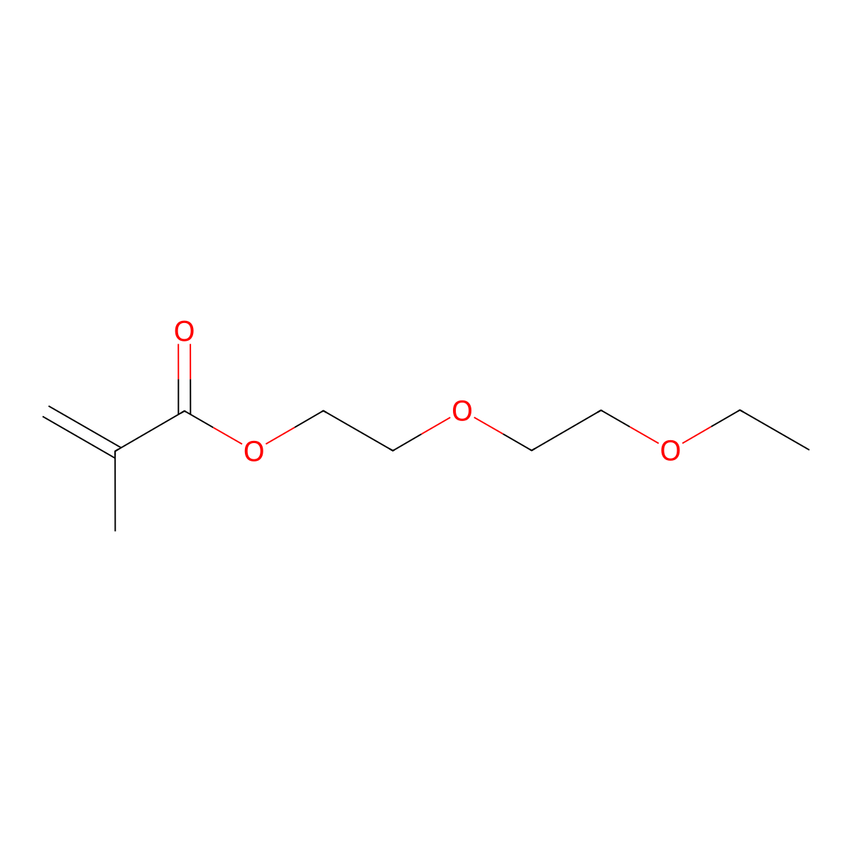 Ethoxy(diethylene glycol) methacrylate molecular structure, CAS 45127-97-7