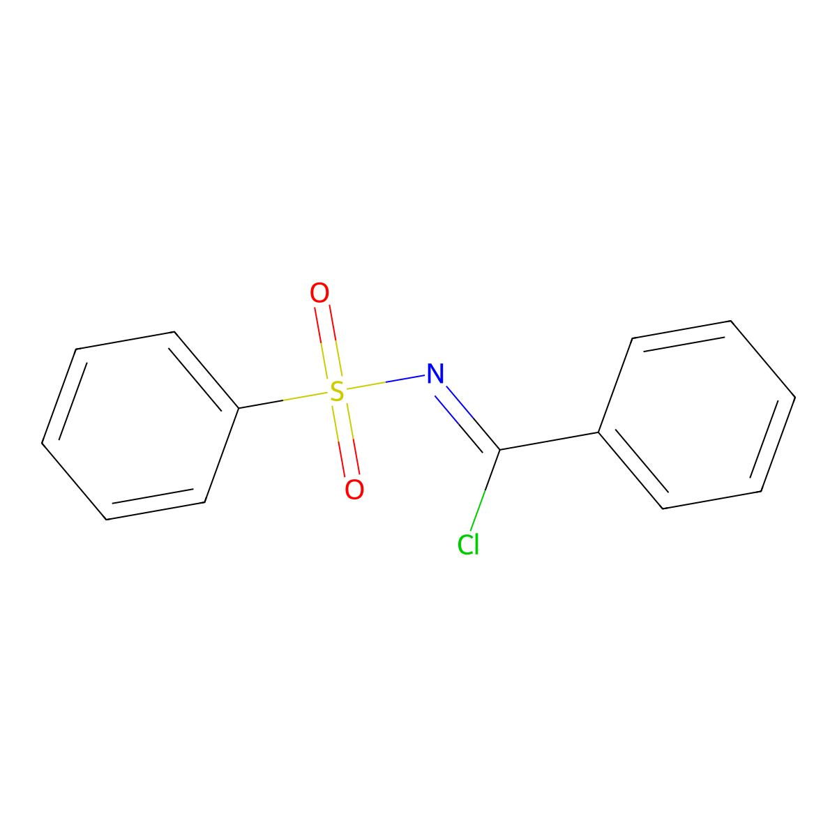 N-(Benzenesulfonyl)benzenecarboximidoyl chloride molecular structure, CAS 4513-25-1