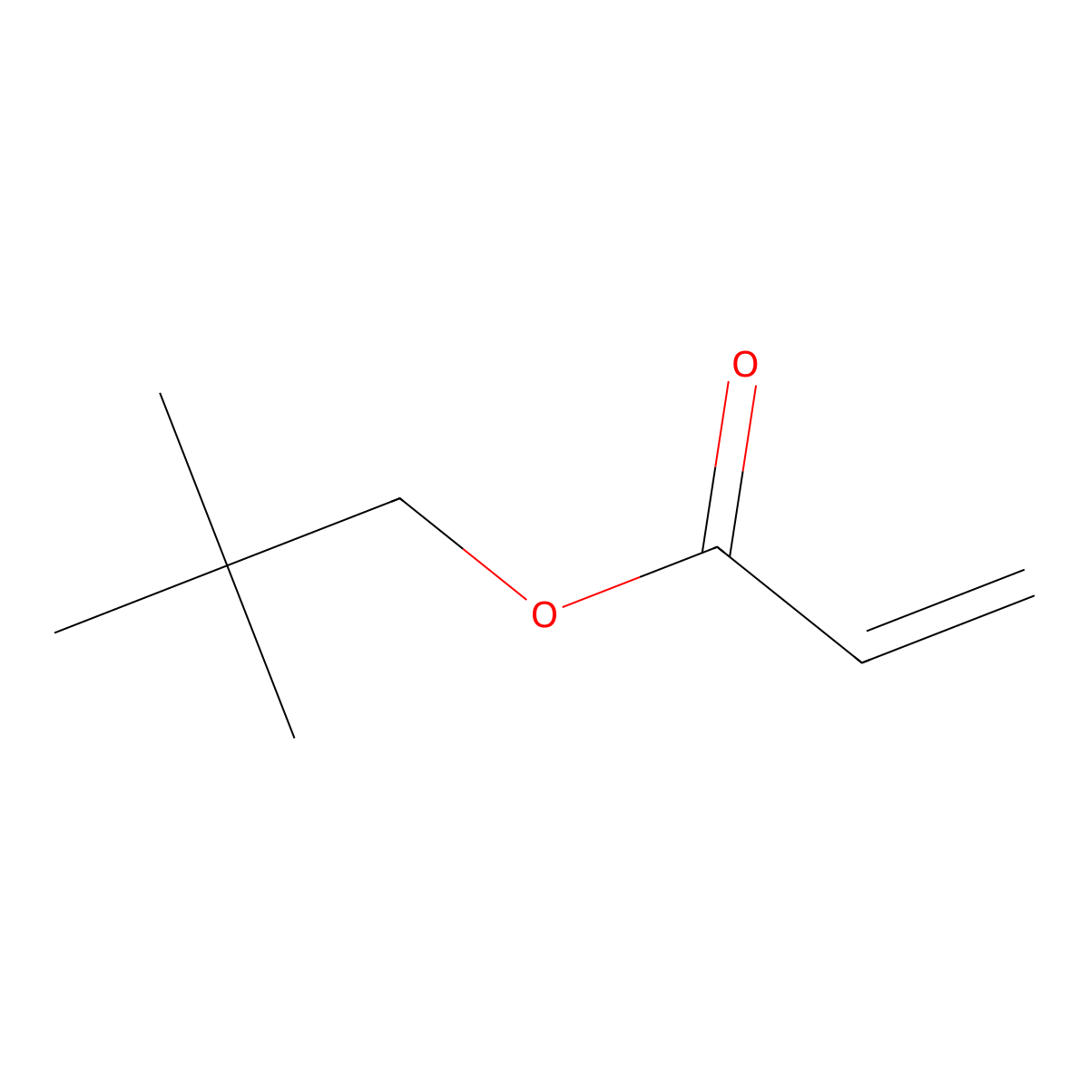 Neopentyl acrylate molecular structure, CAS 4513-36-4