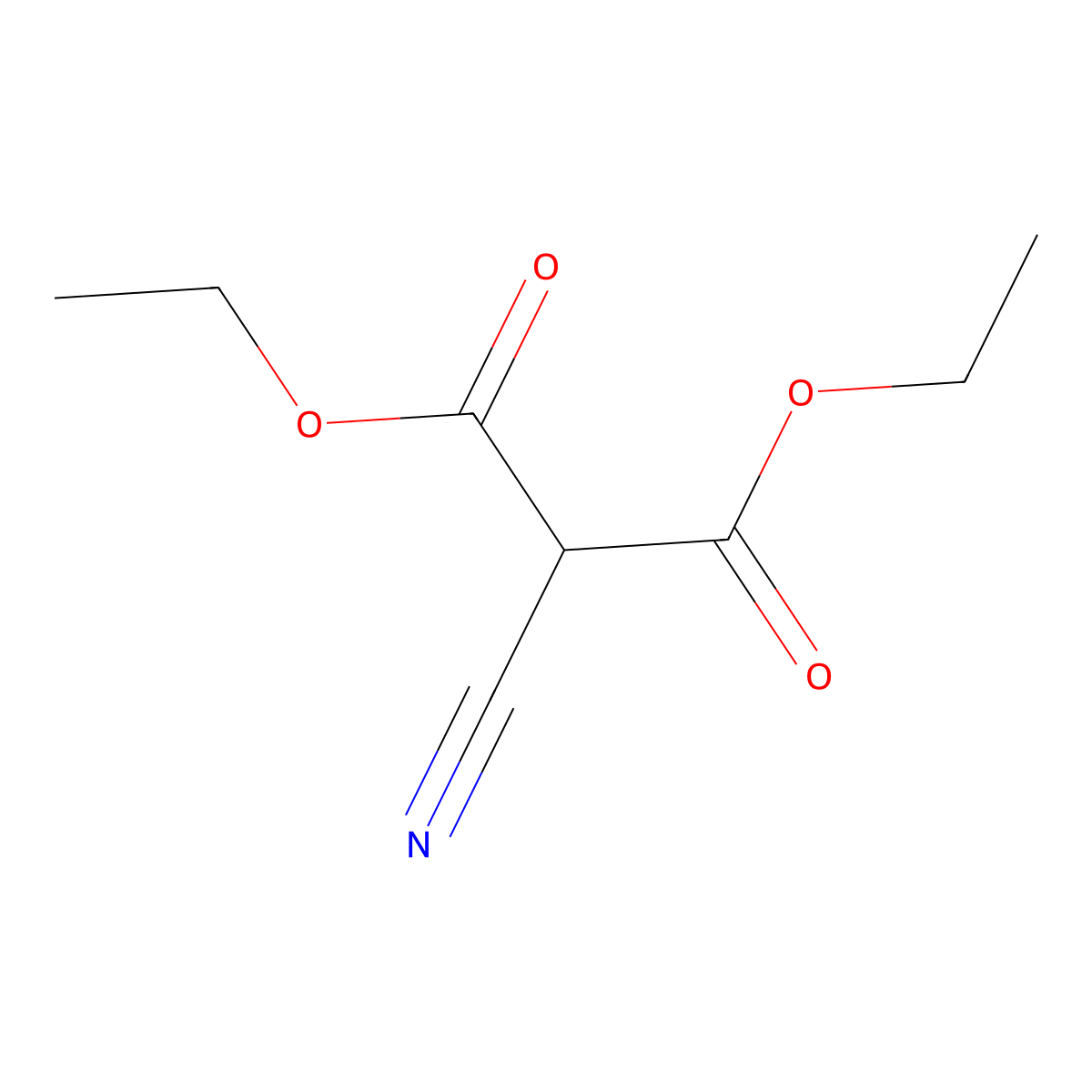 Diethyl cyanopropanedioate molecular structure, CAS 4513-67-1