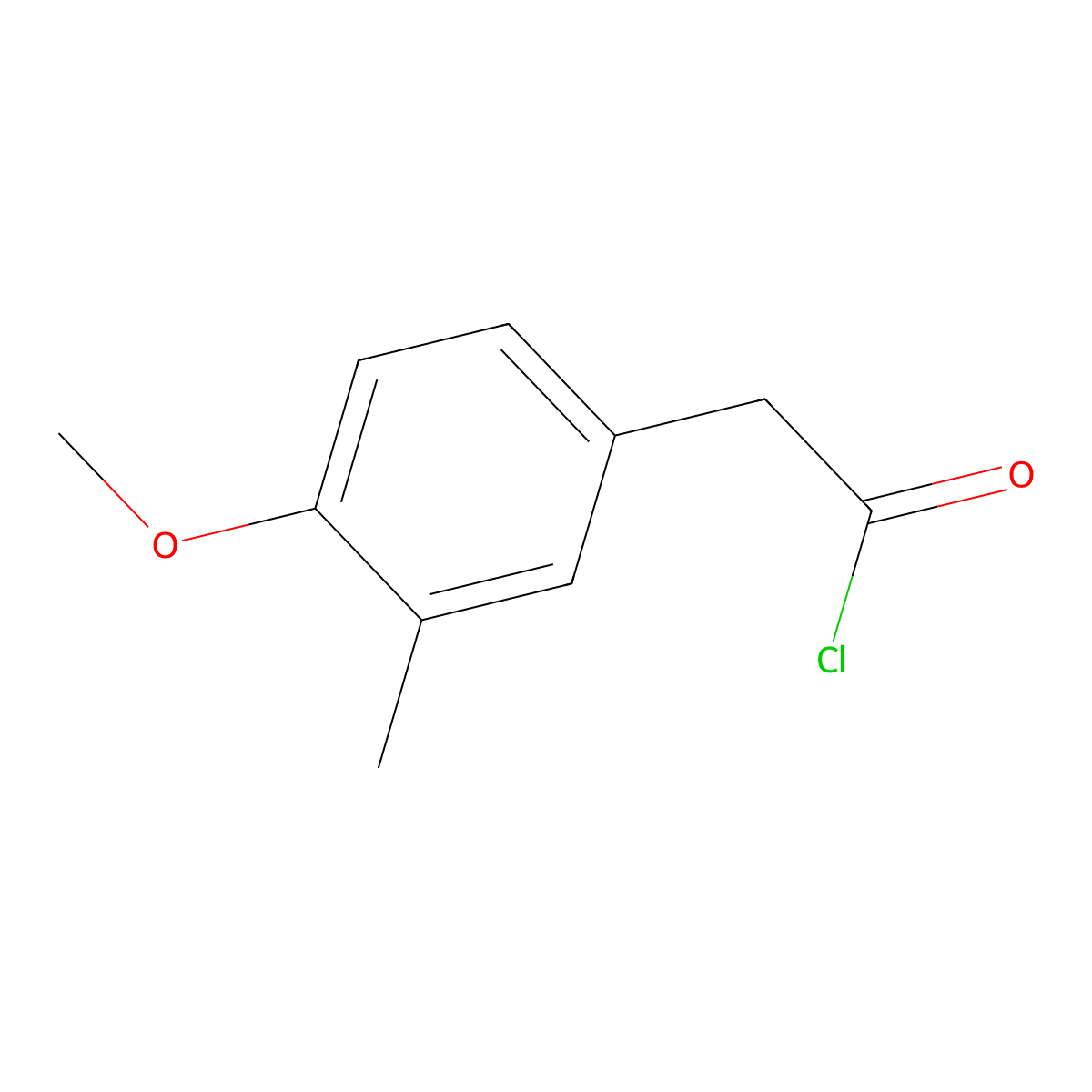 2-(4-Methoxy-3-methylphenyl)acetyl chloride molecular structure, CAS 4513-72-8