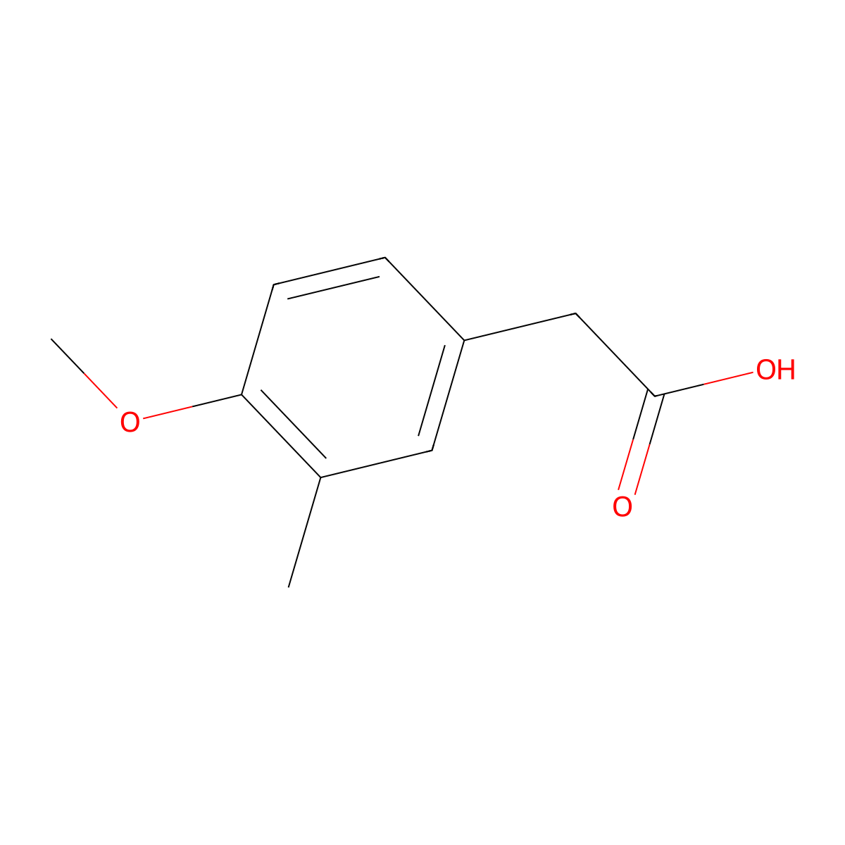 4-Methoxy-3-methylphenylacetic acid molecular structure, CAS 4513-73-9