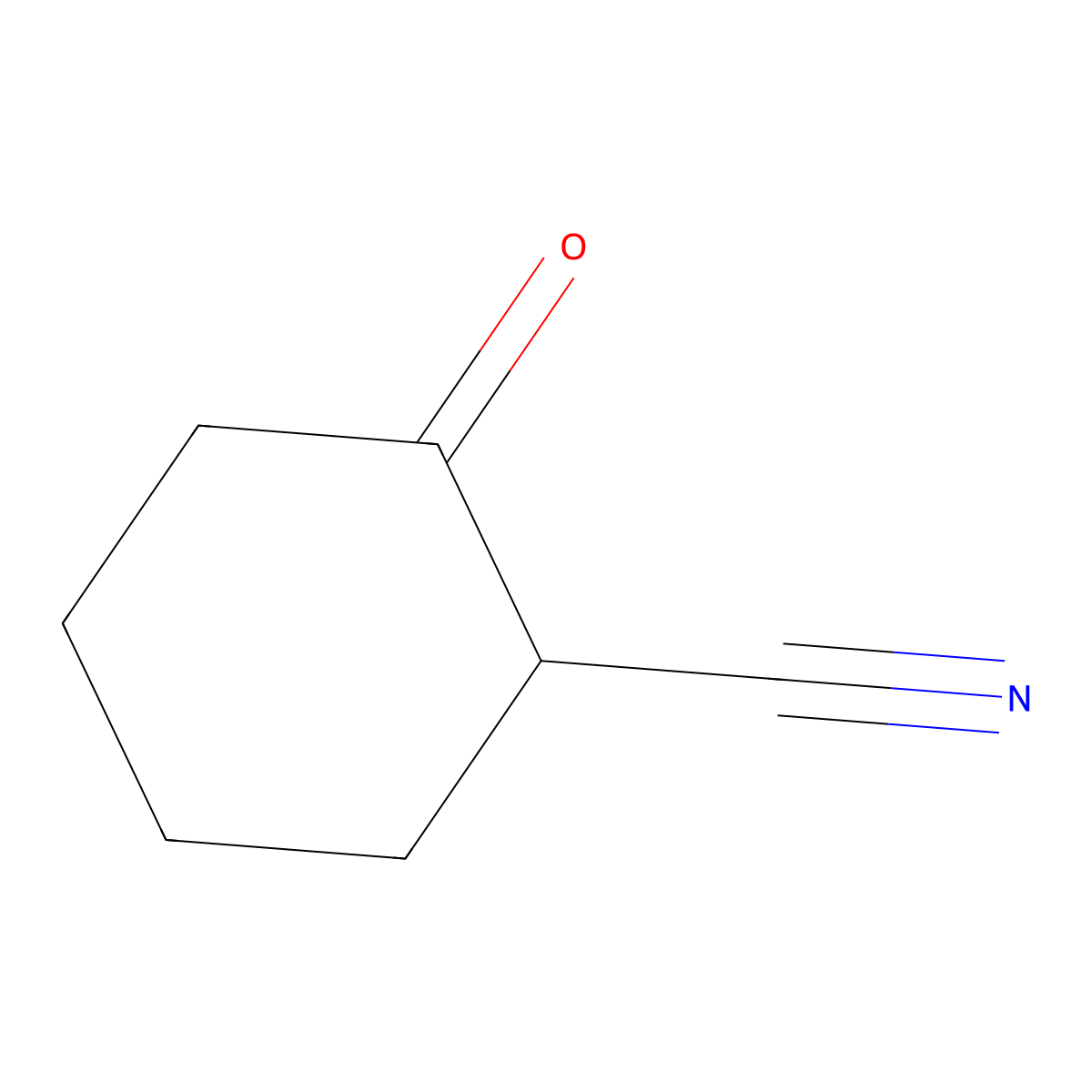 2-Oxocyclohexanecarbonitrile molecular structure, CAS 4513-77-3