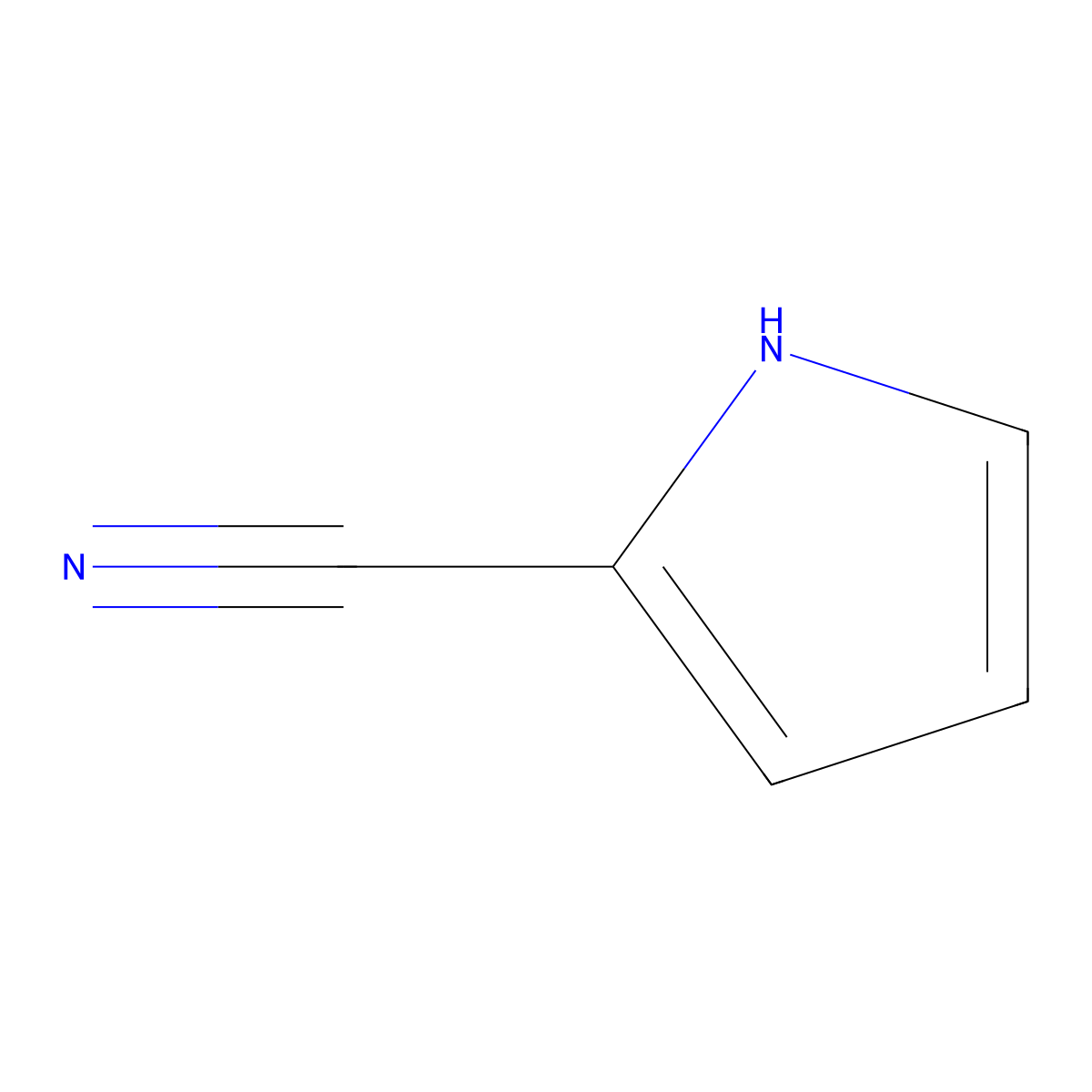 Pyrrole-2-carbonitrile molecular structure, CAS 4513-94-4
