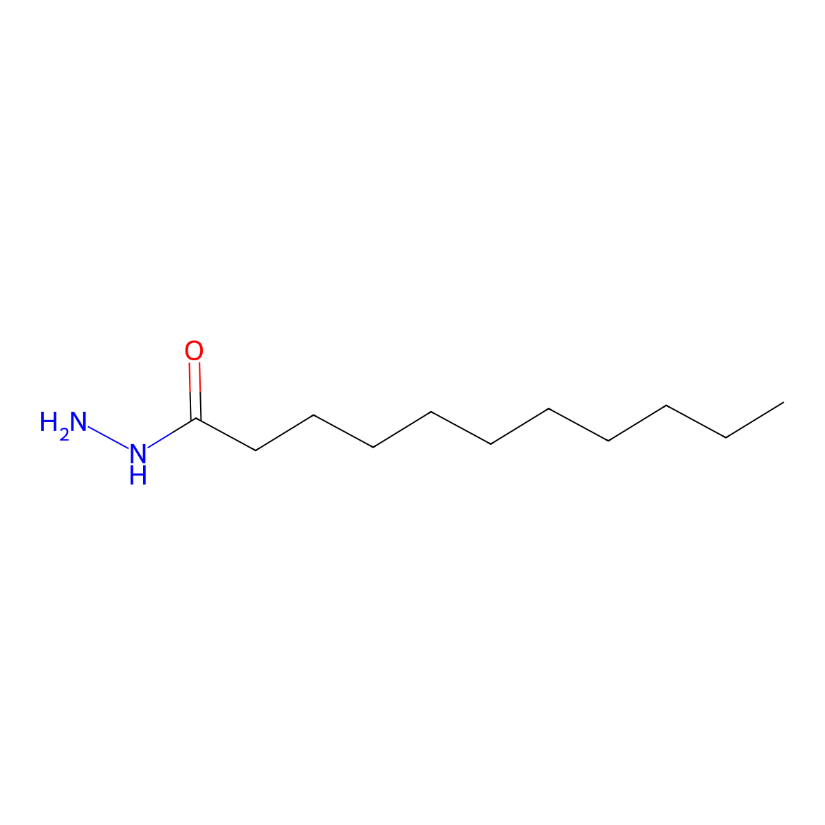 Undecanehydrazide molecular structure, CAS 45135-30-6