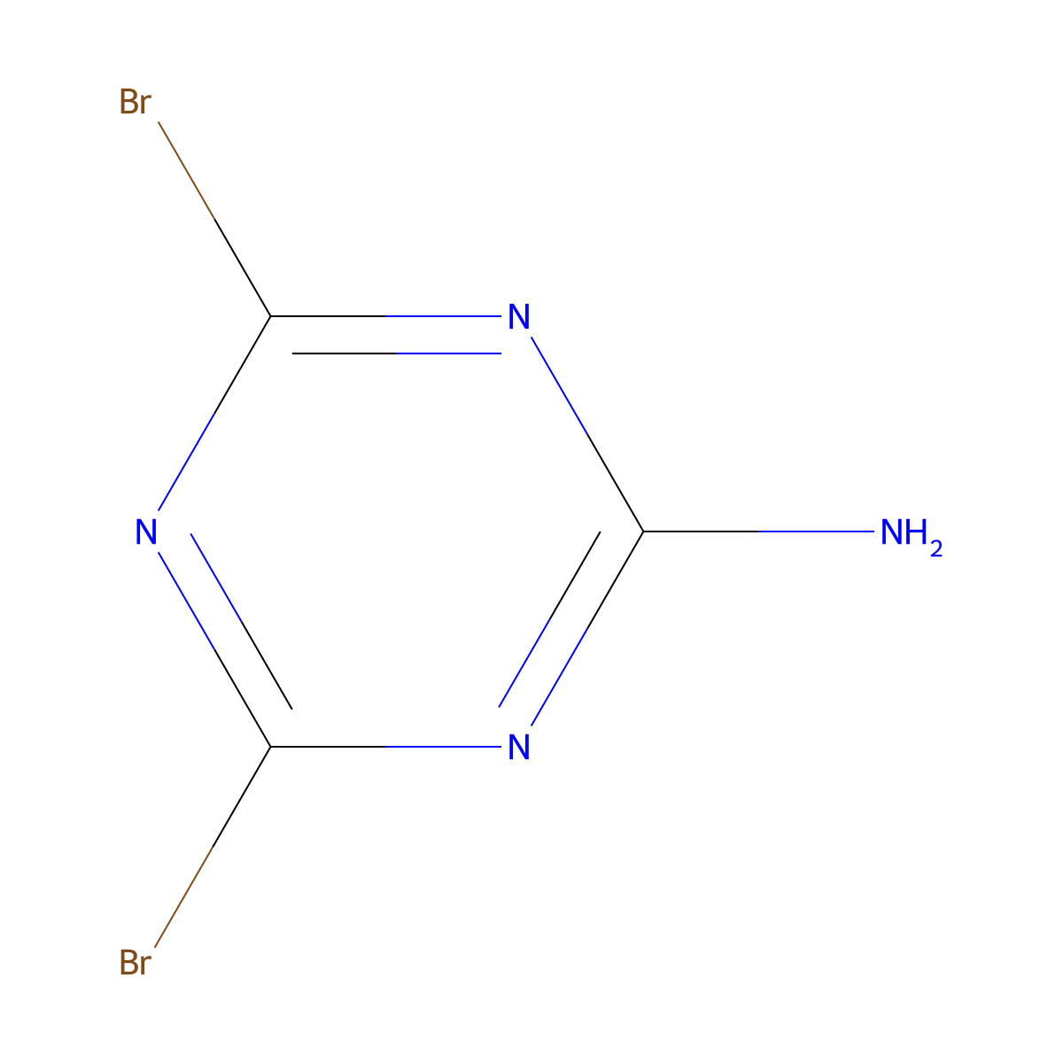 4,6-Dibromo-1,3,5-triazin-2-amine molecular structure, CAS 4514-62-9