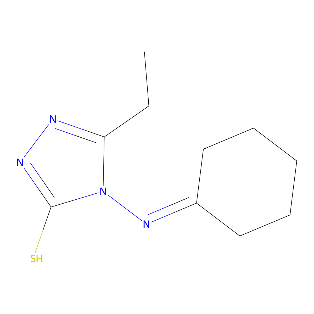 4-(cyclohexylideneamino)-3-ethyl-1H-1,2,4-triazole-5-thione molecular structure, CAS 451450-93-4