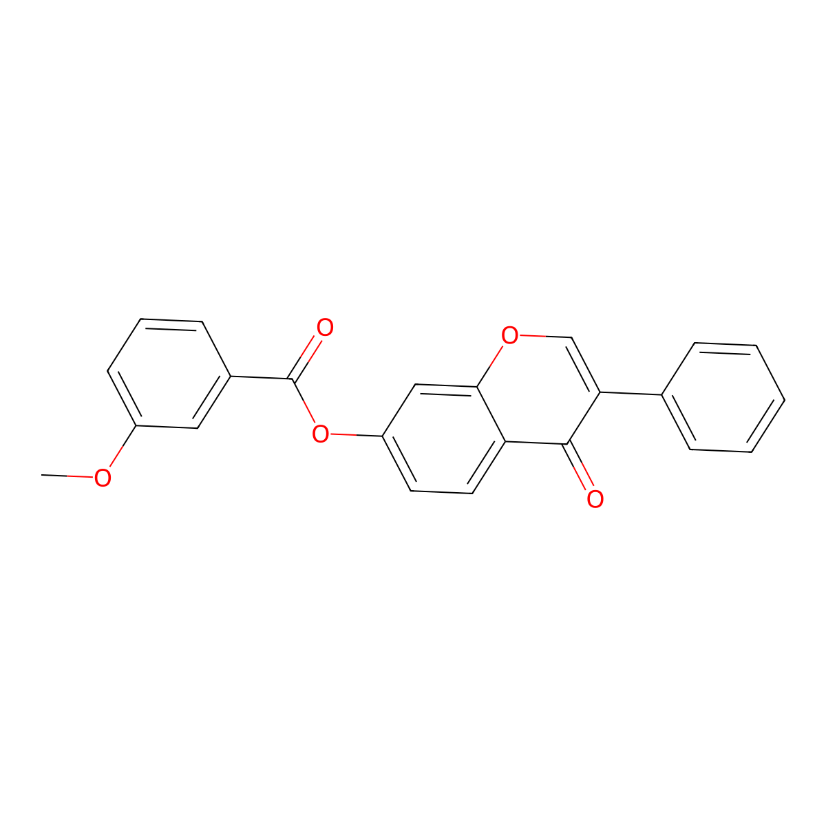 4-oxo-3-phenyl-4H-chromen-7-yl 3-methoxybenzoate molecular structure, CAS 451451-42-6